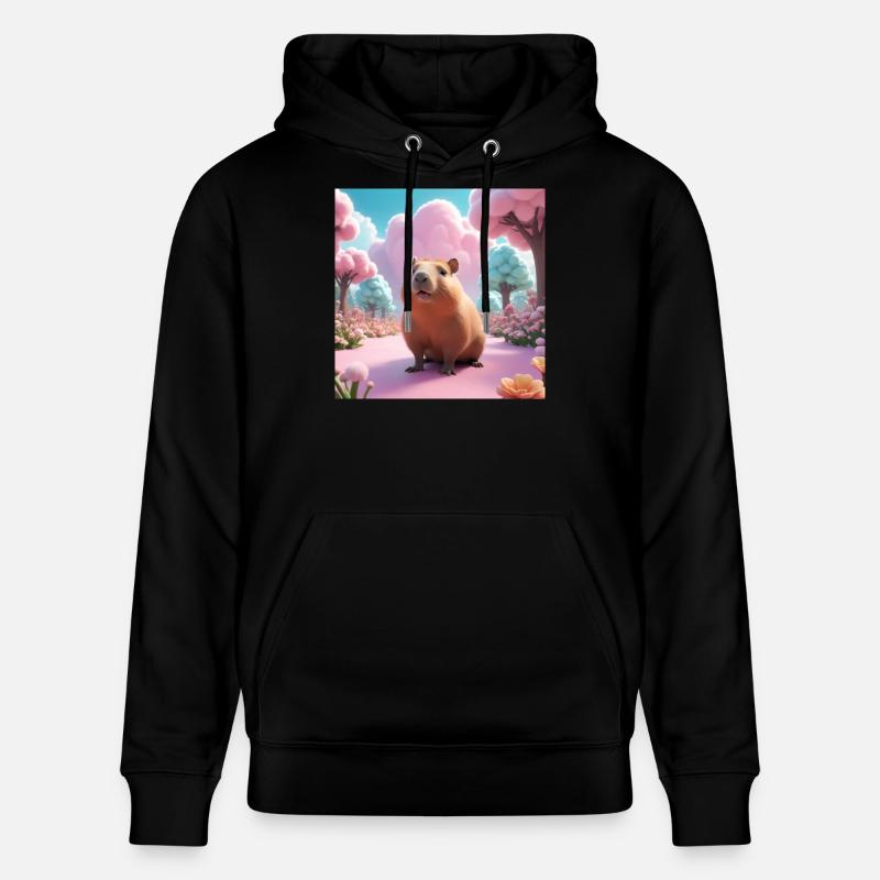 Capybara dans le jardin magique - Sweat à capuche bio CRUISER Stanley/Stella Unisexe - noir