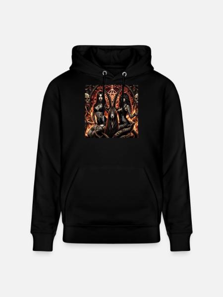 Living with Satan - Stanley/Stella CRUISER Unisex Organic Hoodie - black