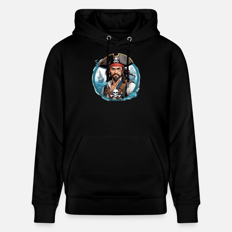 Pirate Corsair Illustration - Sweat à capuche bio CRUISER Stanley/Stella Unisexe - noir