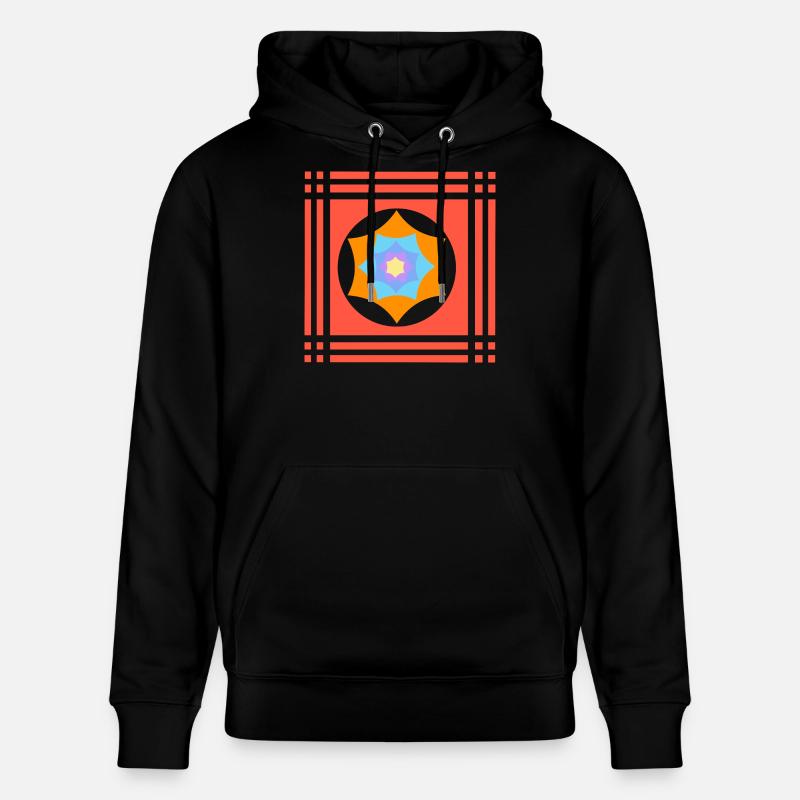 Farbenspiele mit Stern - Stanley/Stella Unisex Bio-Hoodie CRUISER  - Schwarz