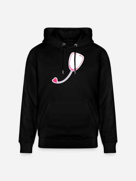 Coloured stethoscope - Stanley/Stella CRUISER Unisex Organic Hoodie - black