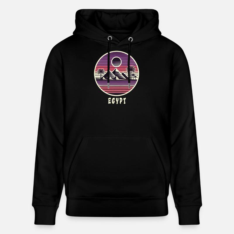 Design de pyramide égyptienne - Sweat à capuche bio CRUISER Stanley/Stella Unisexe - noir