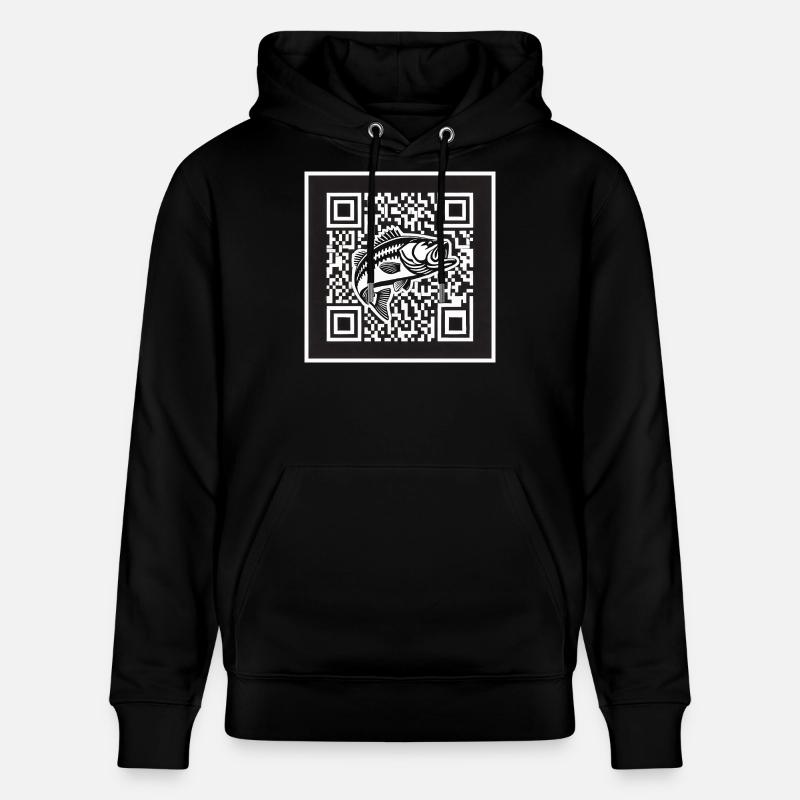 Perch QR Code Design - Stanley/Stella CRUISER Unisex Organic Hoodie - black