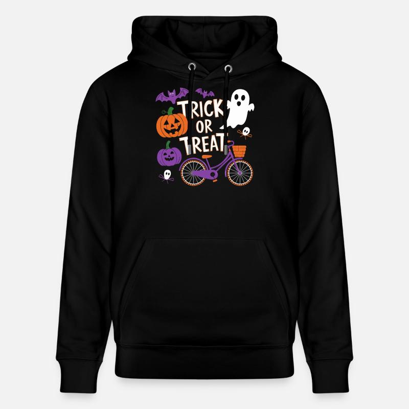 Halloween Fahrrad Süßes oder Saures Design - Stanley/Stella Unisex Bio-Hoodie CRUISER  - Schwarz