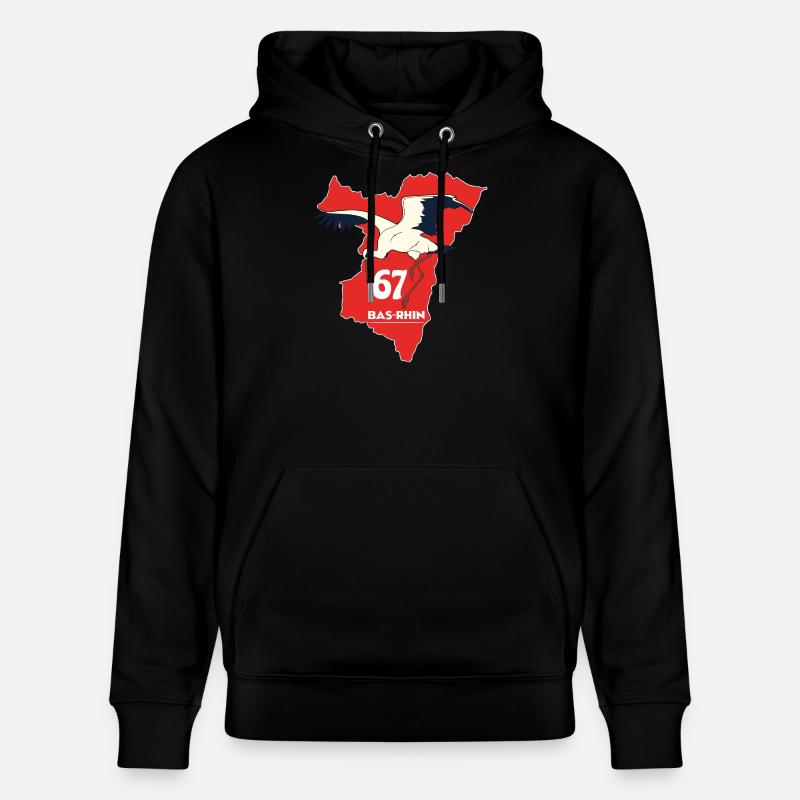 Bas-Rhin - Stanley/Stella Unisex Bio-Hoodie CRUISER  - Schwarz