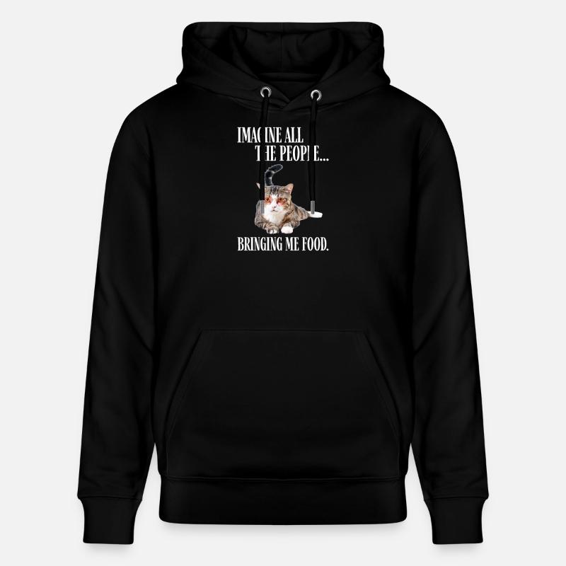 Chat à lunettes - Sweat à capuche bio CRUISER Stanley/Stella Unisexe - noir