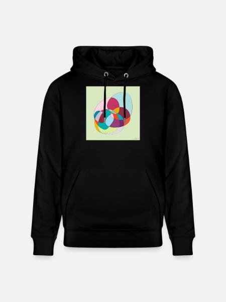 Verschlungene Farbübergänge - Stanley/Stella Unisex Bio-Hoodie CRUISER - Schwarz