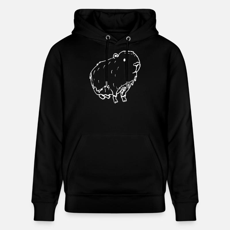 Blanc abstrait de Kapybara - Sweat à capuche bio CRUISER Stanley/Stella Unisexe - noir