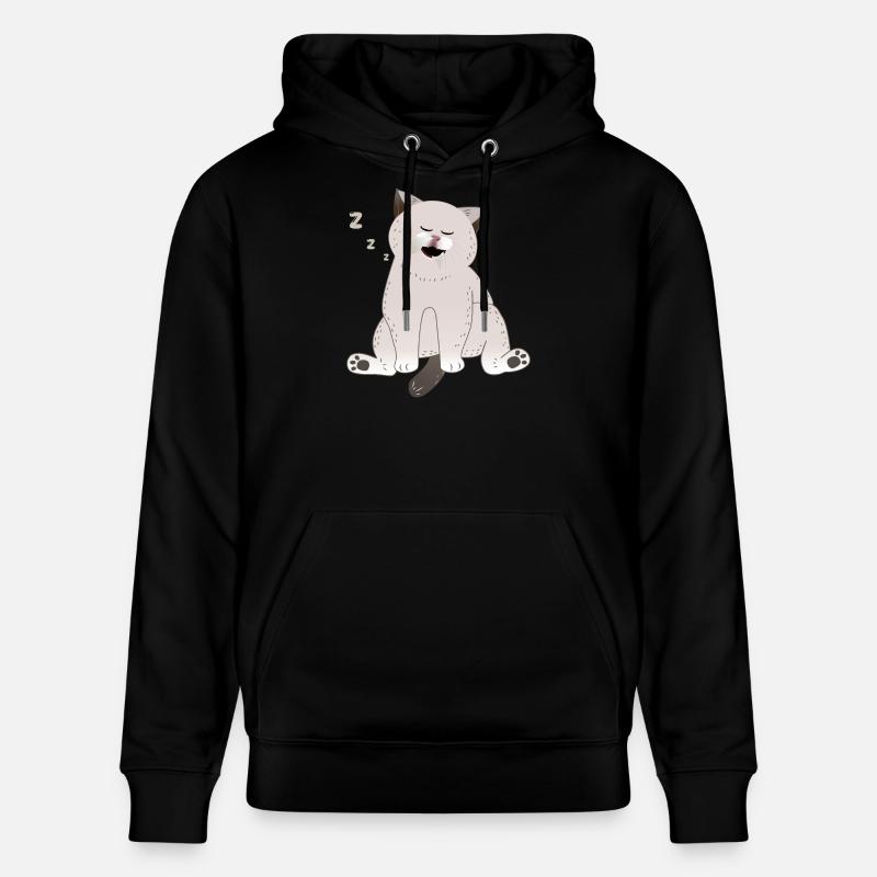 chat endormi - Sweat à capuche bio CRUISER Stanley/Stella Unisexe - noir