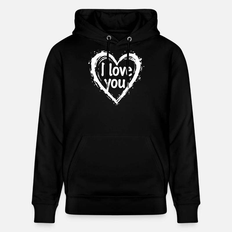 Je t’aime, blanc - Sweat à capuche bio CRUISER Stanley/Stella Unisexe - noir