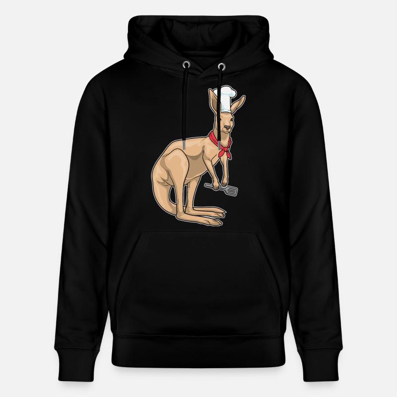 Kangourou Cuisinier Spatule Cuisson - Sweat à capuche bio CRUISER Stanley/Stella Unisexe - noir