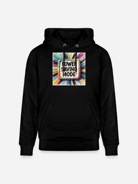 Power Saving Mode - Stanley/Stella CRUISER Unisex Organic Hoodie - black