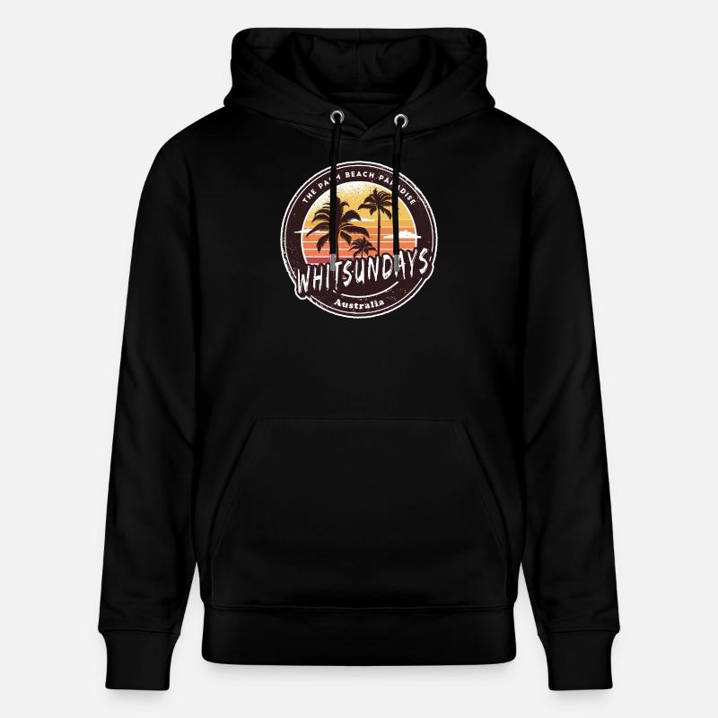 Whitsundays Australie Palmiers Design - Sweat à capuche bio CRUISER Stanley/Stella Unisexe - noir