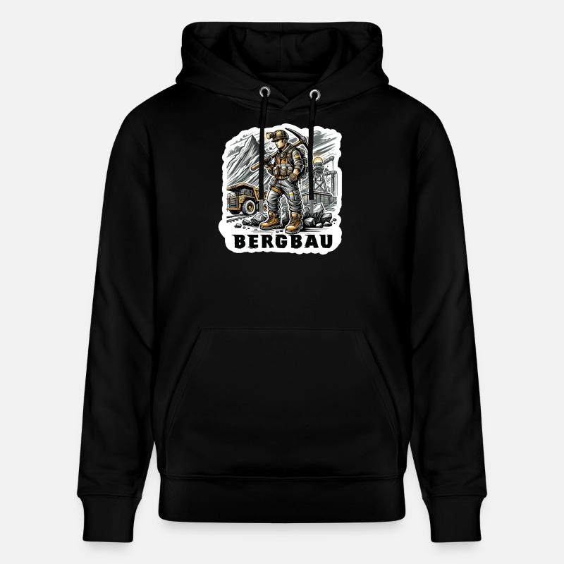 Harte Arbeit im Bergbau - Stanley/Stella Unisex Bio-Hoodie CRUISER - Schwarz