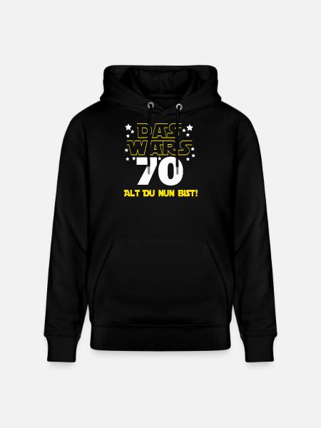 70th Birthday , Birthday Gift - Stanley/Stella CRUISER Unisex Organic Hoodie - black
