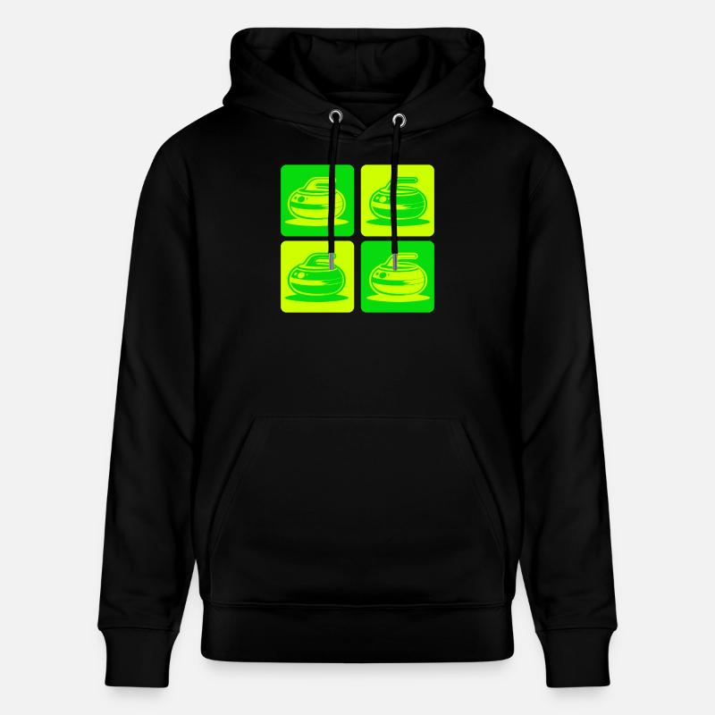 Design classique du curling - Sweat à capuche bio CRUISER Stanley/Stella Unisexe - noir