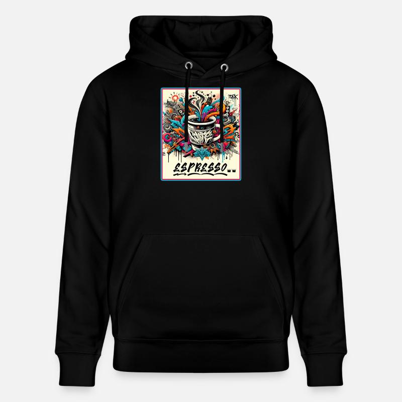 Espresso Graffiti Café Design - Sweat à capuche bio CRUISER Stanley/Stella Unisexe - noir