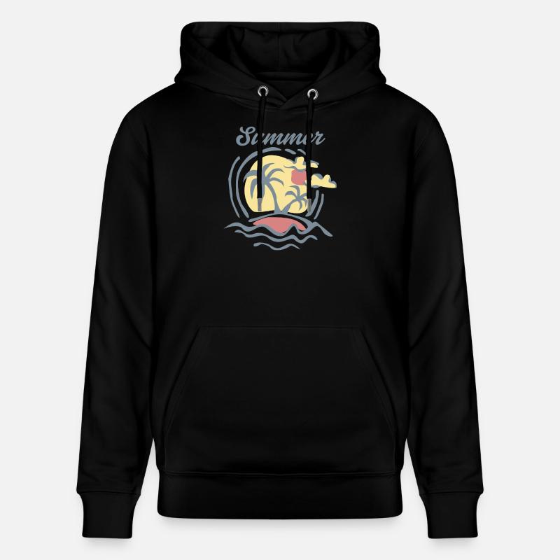 Paysage tropical d’été coucher de soleil - Sweat à capuche bio CRUISER Stanley/Stella Unisexe - noir