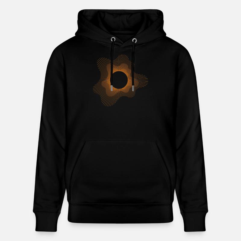 Conception géométrique de l’éclipse solaire - Sweat à capuche bio CRUISER Stanley/Stella Unisexe - noir