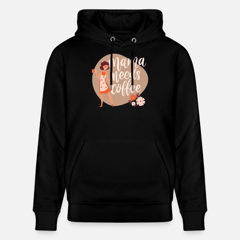 Maman a besoin de café - Sweat à capuche bio CRUISER Stanley/Stella Unisexe - noir