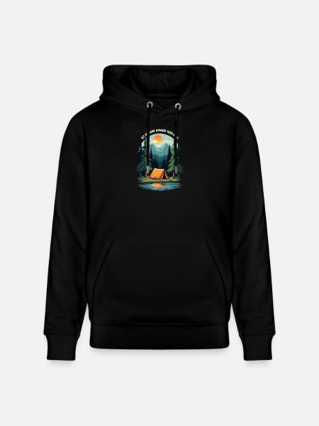 Camping Love - relax your mind - Stanley/Stella CRUISER Unisex Organic Hoodie - black