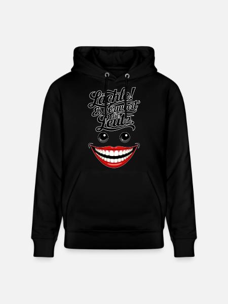 Always smiling - Stanley/Stella CRUISER Unisex Organic Hoodie - black