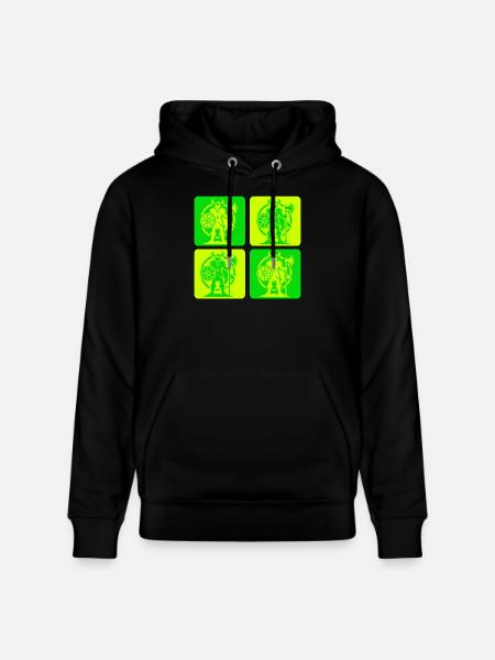 Norse Viking Silhouette - Stanley/Stella CRUISER Unisex Organic Hoodie - black