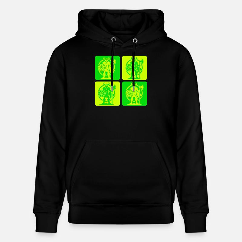 Nordischer Wikinger Silhouette - Stanley/Stella Unisex Bio-Hoodie CRUISER  - Schwarz