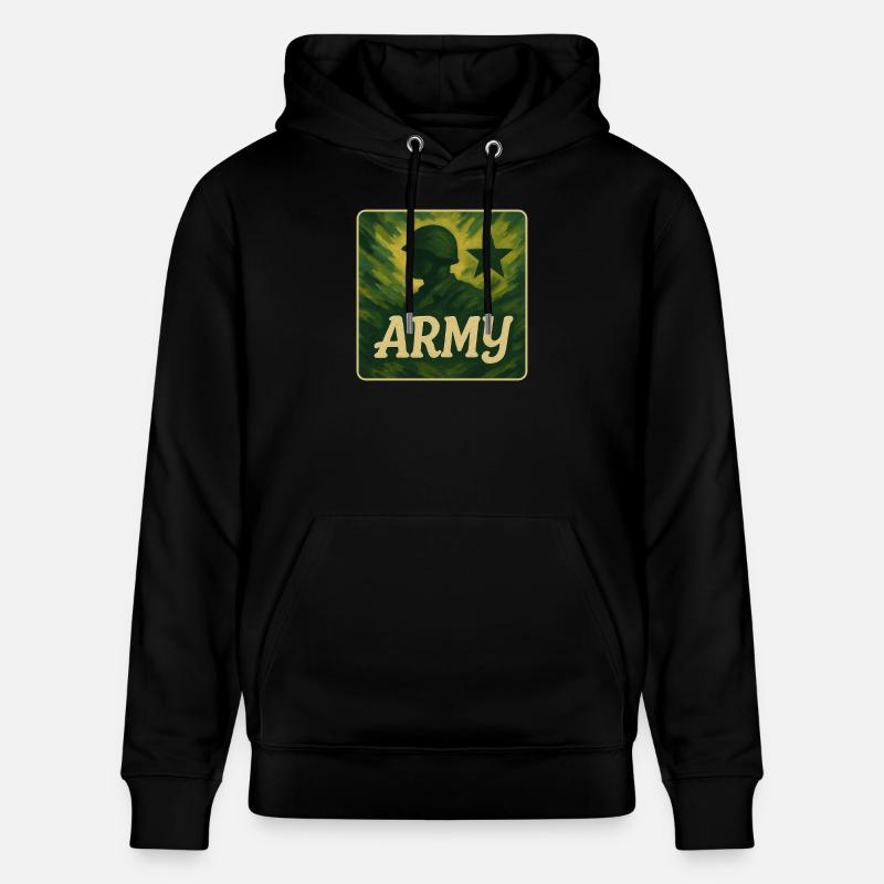 Conception des soldats de l’armée - Sweat à capuche bio CRUISER Stanley/Stella Unisexe - noir