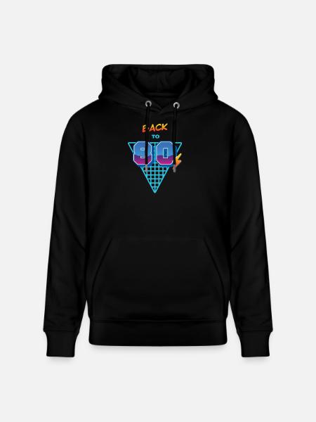 Back to the 80s – Grid - Stanley/Stella CRUISER Unisex Organic Hoodie - black