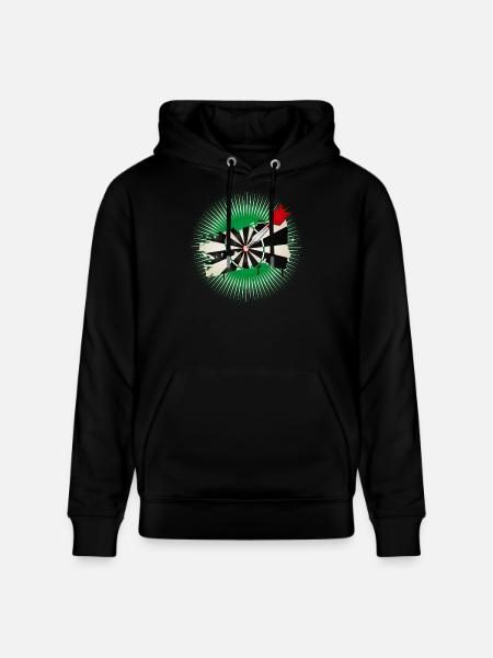 Graffiti style dartboard with hit - Stanley/Stella CRUISER Unisex Organic Hoodie - black