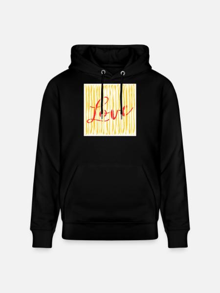 LOVE PASTA SPAGHETTI COOKING - Stanley/Stella CRUISER Unisex Organic Hoodie - black