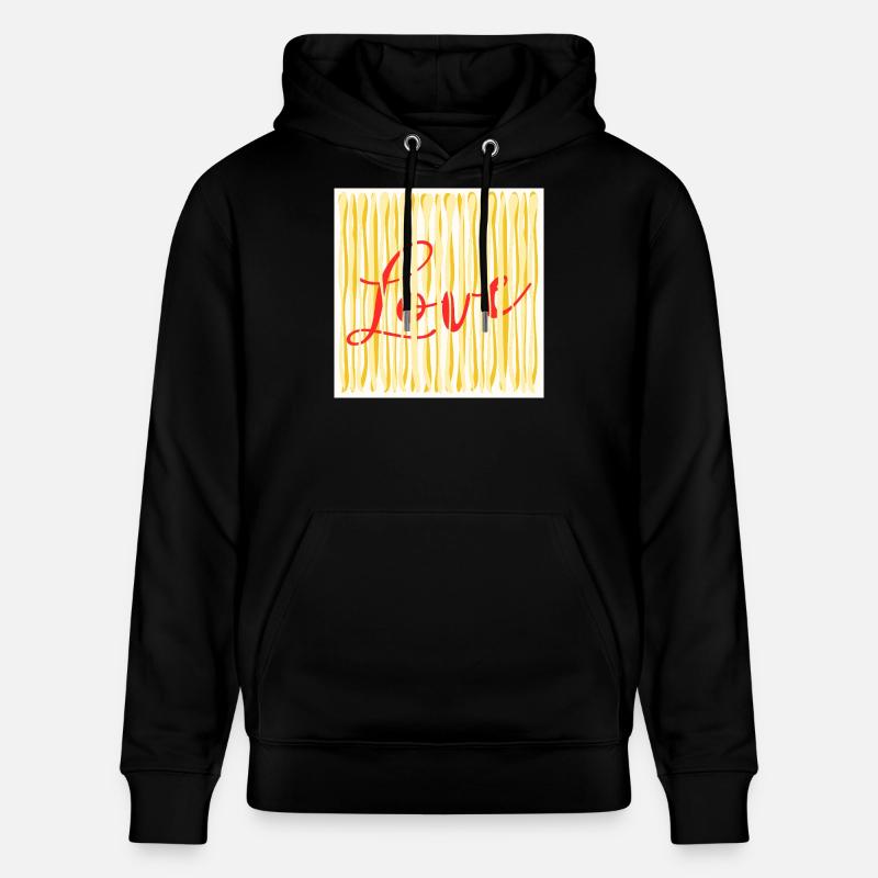 LOVE PÂTES SPAGHETTI COOKING - Sweat à capuche bio CRUISER Stanley/Stella Unisexe - noir