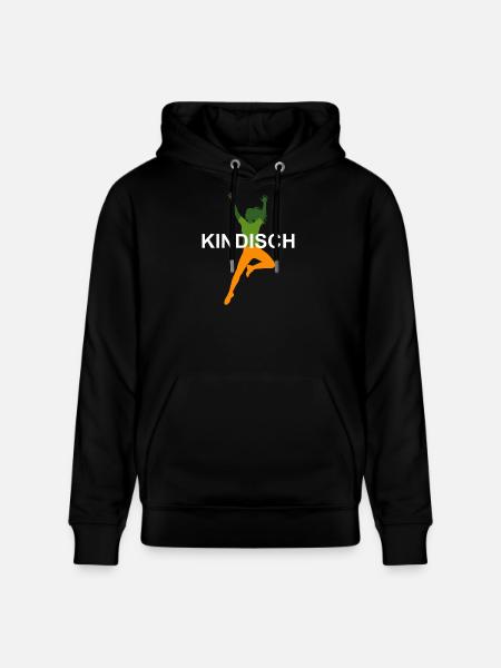 Kindisch Frau Motiv Design - Stanley/Stella Unisex Bio-Hoodie CRUISER  - Schwarz