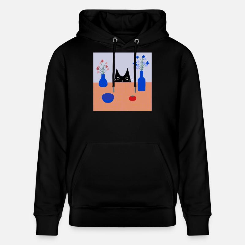 Judas Chat Ludique Motif Fleur - Sweat à capuche bio CRUISER Stanley/Stella Unisexe - noir
