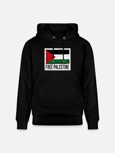 Freedom for Palestine Flag Design - Stanley/Stella CRUISER Unisex Organic Hoodie - black