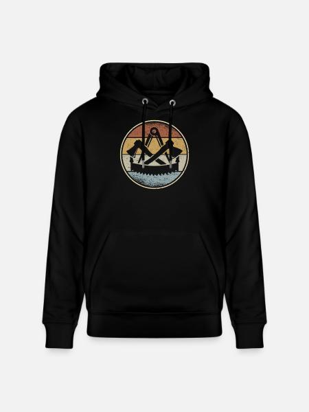 Carpenter's guild sign carpenter craft guild - Stanley/Stella CRUISER Unisex Organic Hoodie - black