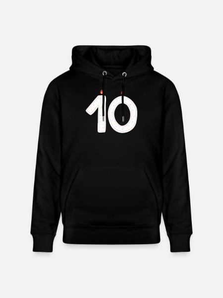 Celebratory 10th Birthday Sprinkles Design - Stanley/Stella CRUISER Unisex Organic Hoodie - black