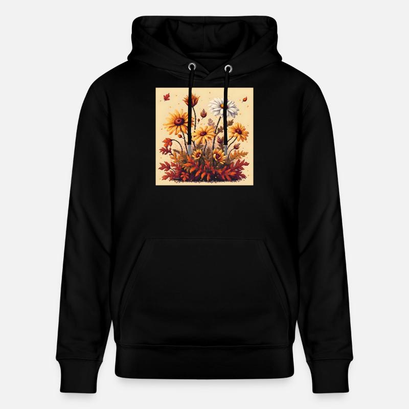 8 bits Floraison d’automne - Sweat à capuche bio CRUISER Stanley/Stella Unisexe - noir