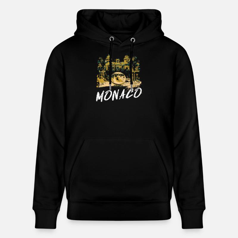 Monaco façade Casino, Globe Doré - Sweat à capuche bio CRUISER Stanley/Stella Unisexe - noir