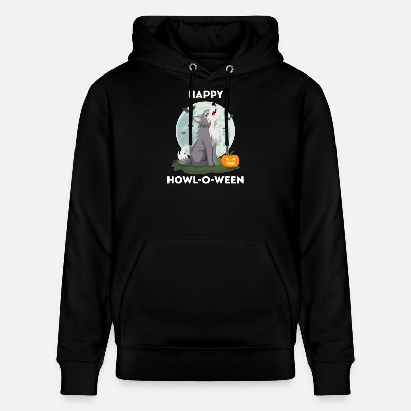 Drôle d’Halloween – Howl-o-ween Wolf - Sweat à capuche bio CRUISER Stanley/Stella Unisexe - noir