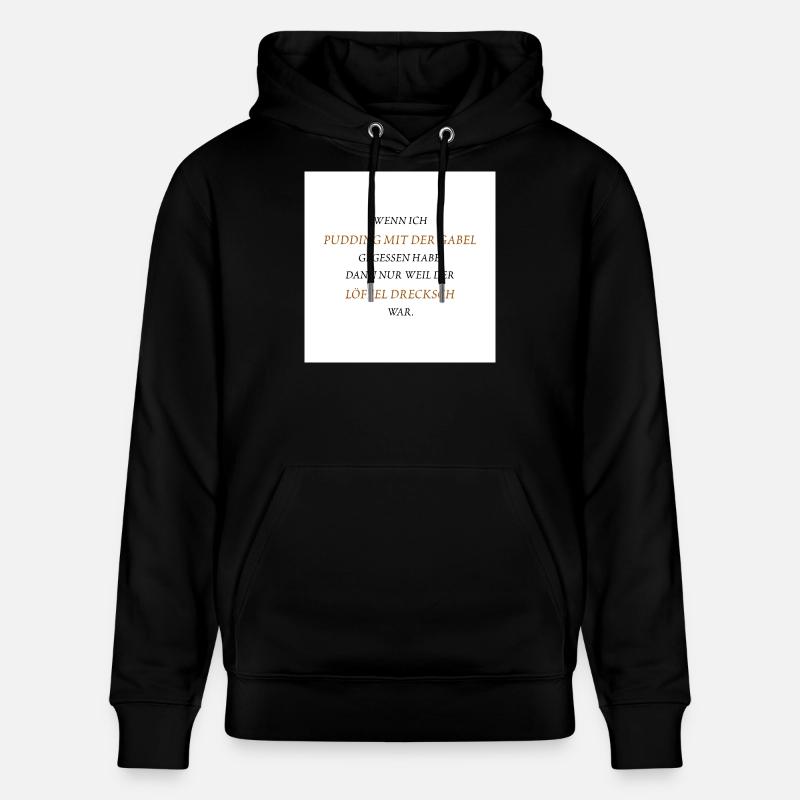 Pudding mit der Gabel - Stanley/Stella Unisex Bio-Hoodie CRUISER  - Schwarz
