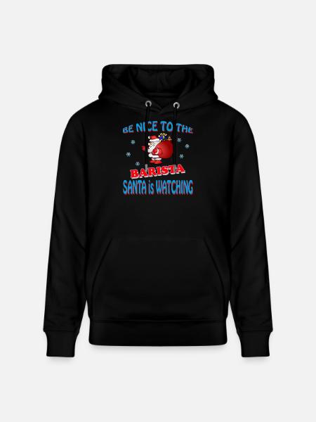 SANTA BARISTA - Stanley/Stella Unisex Bio-Hoodie CRUISER - Schwarz