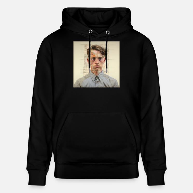 Patchwork Portrait Collage - Stanley/Stella CRUISER Unisex Organic Hoodie - black