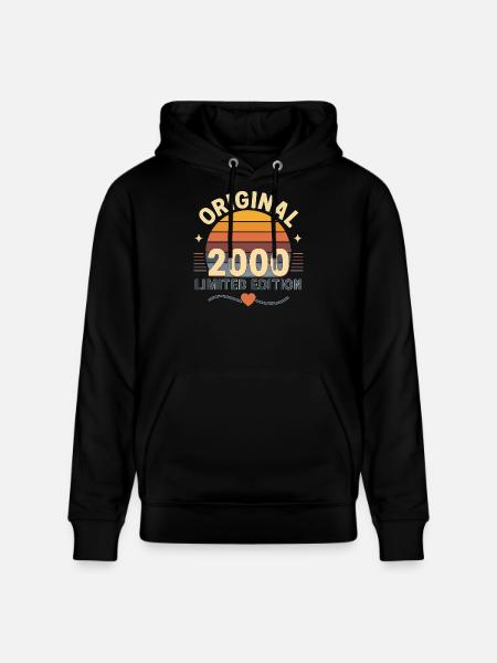 Sunset Original 2000 Limited Edition Born in 2000 - Stanley/Stella CRUISER Unisex Organic Hoodie - black