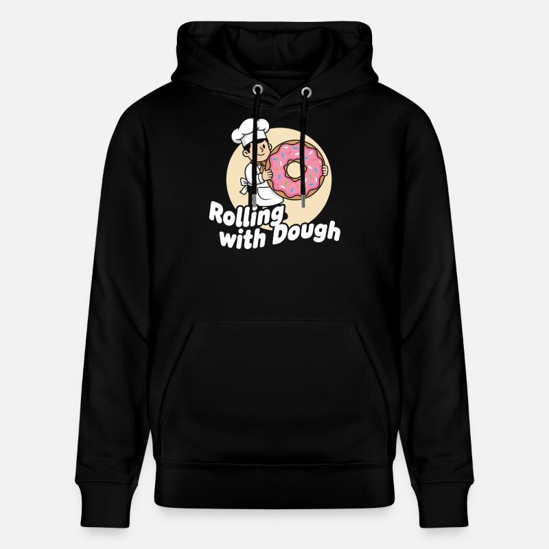 Dessin animé Donut Baker - Sweat à capuche bio CRUISER Stanley/Stella Unisexe - noir