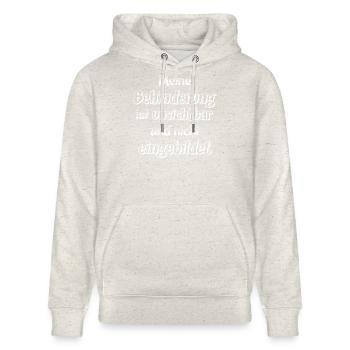 Unsichtbare Behinderung Spruch - Stanley/Stella Unisex Bio-Hoodie CRUISER  - Beige meliert - Vorne - Alina (178cm) & Michal (187cm)