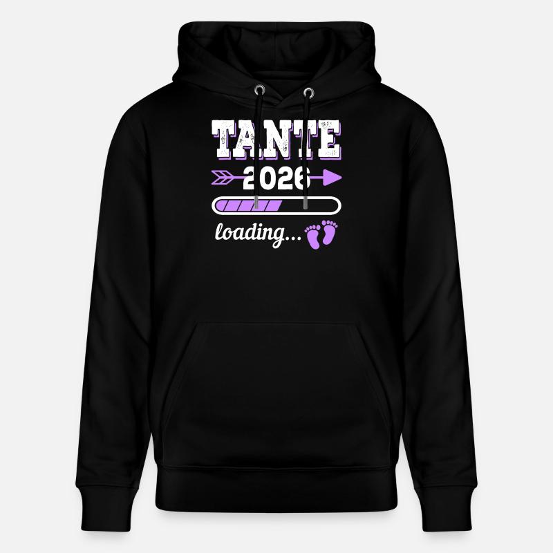 Tante 2026 Loading Schwangerschaft Geschenkidee - Stanley/Stella Unisex Bio-Hoodie CRUISER  - Schwarz