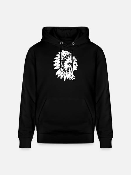 Coiffe élégante avec visage de profil - Sweat à capuche bio CRUISER Stanley/Stella Unisexe - noir
