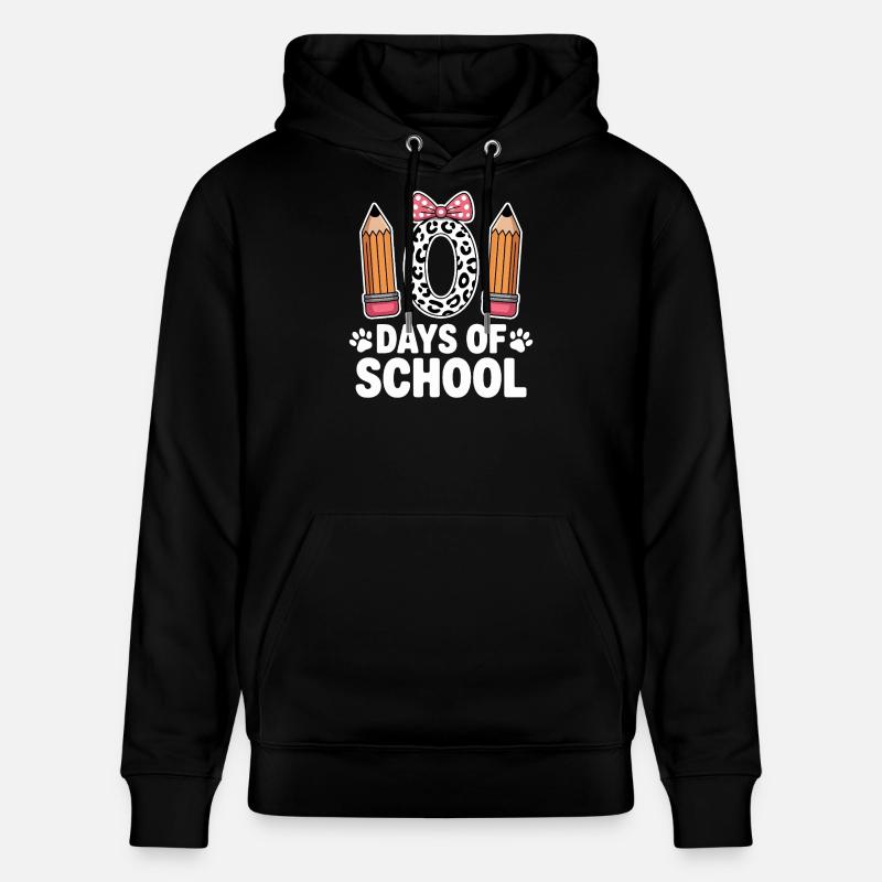 Léopard Pencil Retour à l’école - Sweat à capuche bio CRUISER Stanley/Stella Unisexe - noir
